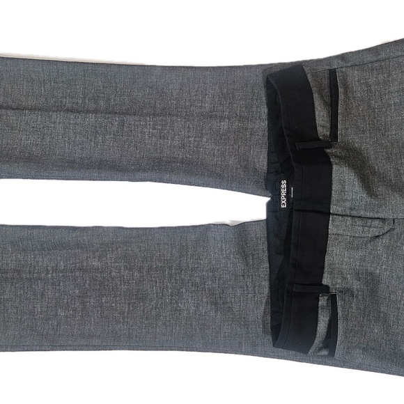 Express Columnist Pants Womens 6 Short Gray Black Dress Work Trousers Stretch - Picture 6 of 7